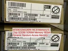 MT61K512M32KPA-14C:B حافظه IC تراشه GDDR6 SGRAM حافظه 16Gbit حافظه تصادفی