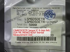 LSM6DSOETR Sensor IC 6-Axis IMU LGA-14L iNEMO 6DoF واحد اندازه گیری بی وقفه