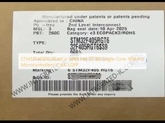STM32F405RGT6 MCU ARM M4 میکروکنترلرهای 32 بیتی تک هسته ای 168 مگاهرتز آی سی 64-LQFP