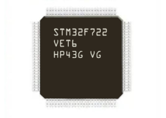 میکروکنترلرهای 32BIT تک هسته ای STM32F722VET6 512KB آی سی LQFP100 با کارایی بالا
