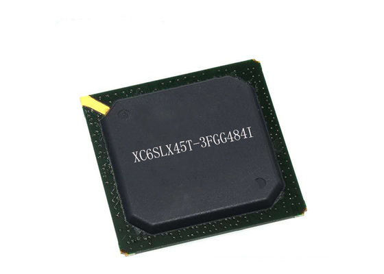 ICs Chip XC6SLX45T-3FGG484I 1080 MHz Field قابل برنامه ریزی دروازه آرایه 484BBGA