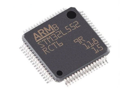 میکروکنترلر تک هسته ای STM32L552RCT6 تراشه میکروکنترلر فلش MCU 64LQFP 256 کیلوبایت