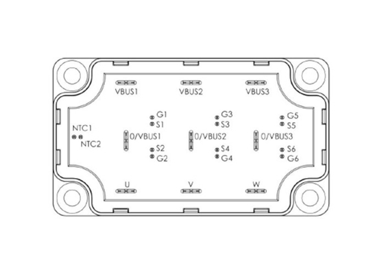ماژول های IGBT خودرو MSCSM120TAM16CTPAG 728W ماژول های نیمه هادی گسسته
