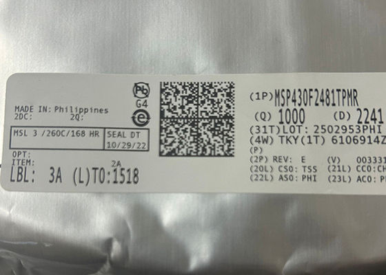 مدار یکپارچه میکروکنترلر سیگنال مخلوط MSP430F2481TPMR 64-LQFP 16MHz