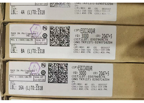 چیپ مدار یکپارچه دیودهای TVS ESD224DQAR 4 دستگاه حفاظت ESD 4 کانال با فشار پایین