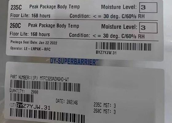 حافظه IC Chip MTFC32GAZAQHD-WT 256Gbit FLASH - حافظه NAND IC 153-VFBGA