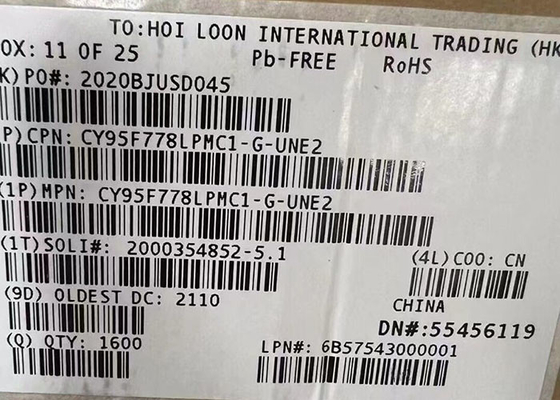 میکروکنترلر MCU CY95F778LPMC1-G-UNE2 8FX میکروکنترلرهای تک چیپ 8 بیتی LQFP-64