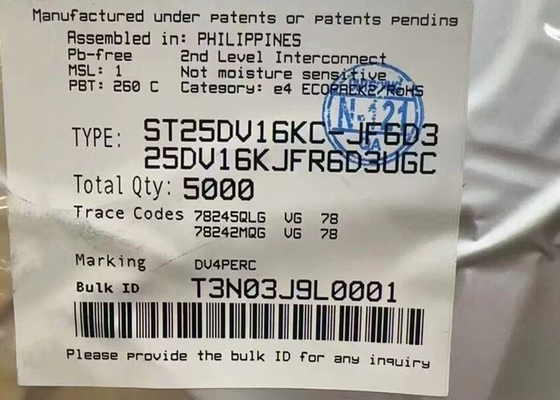 تراشه مدار یکپارچه ST25DV16KC-JF6D3 13.56MHz RFID Transponder IC UFDFPN-12