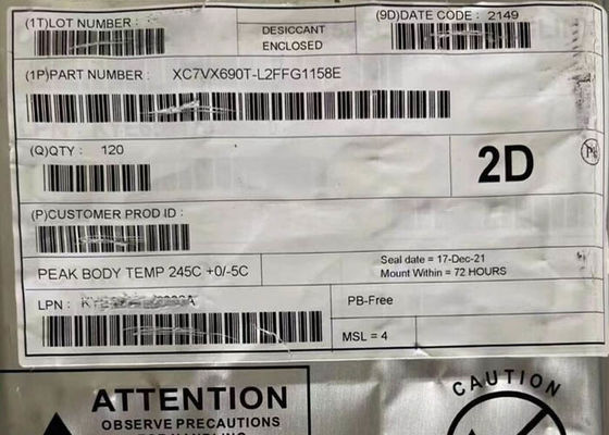 آرایه دروازه قابل برنامه ریزی XC7VX690T-L2FFG1158E 640MHz FPGA Programmable Logic IC