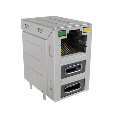 RJE36188334CH کانکتورهای ماژولار کانکتورهای 8Position Combo-Stacked