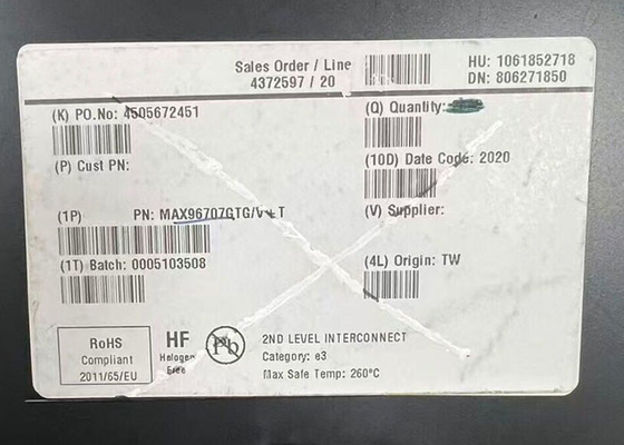 MAX96707GTG چیپ مدار یکپارچه 14 بیت GMSL سریالیزر با Coax / STP کابل درایو