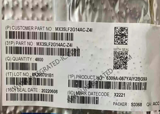 MX35LF2G14AC-Z4I حافظه IC تراشه 2Gbit سریال NAND فلاش حافظه IC 3V سریال NAND حافظه