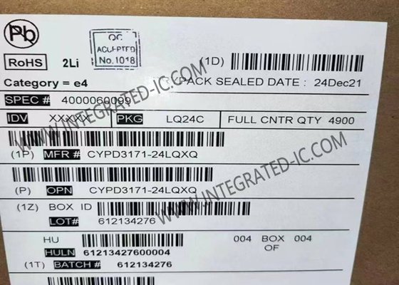 CYPD3171-24LQXQ چیپ مدار یکپارچه EZ-PD TM CCG3PA USB Type-C Port Controller