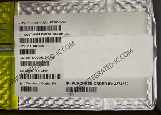تراشه مدار یکپارچه FT600Q-B-T 1.65V تا 3.6V QFN56 USB Bridge Controller