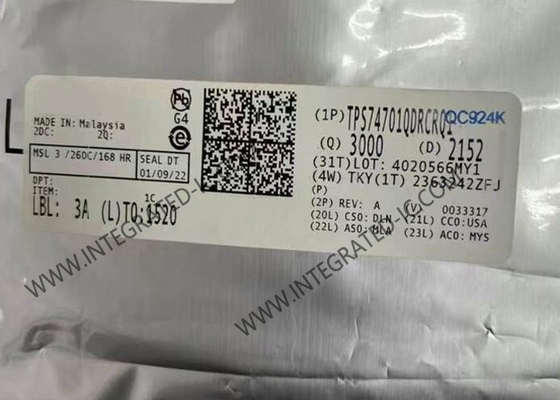 TPS74701QDRCRQ1 تراشه مدار یکپارچه خودرو 500mA تنظیم کننده ولتاژ فوق کم