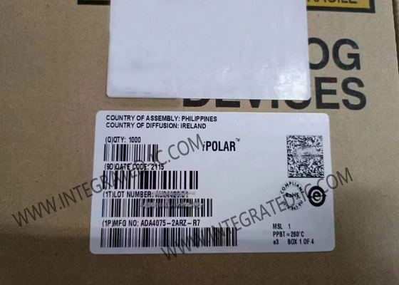 ADA4075-2ARZ چیپ مدار یکپارچه 6.5MHz تقویت کننده سر و صدا با قدرت پایین