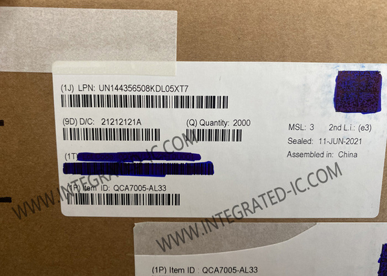 QCA7005-AL33 چیپ اینترنت اشیا (IoT) شبکه برق ارتباطات و خانه پلاگ سبز PHY QFN-68