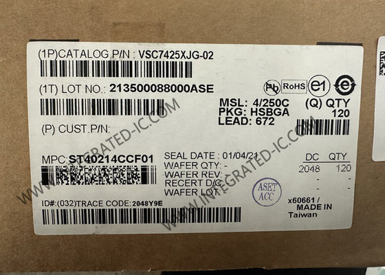 آی سی اترنت VSC7425XJG-02 10 پورت مدیریت شده لایه 2-ایترنت سوئیچ آی سی با 12 گیرنده BGA-672