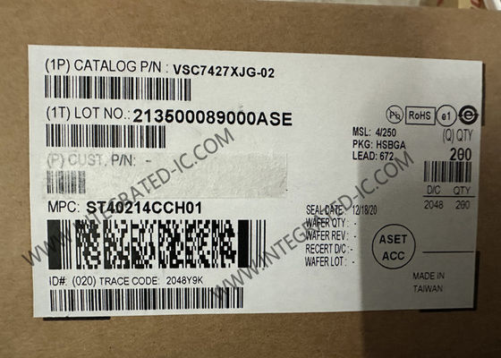 IC اترنت VSC7427XJG-02 26 پورت گیگابیت اترنت مدیریت شده لایه 2 IC سوئیچ با نصب سطح