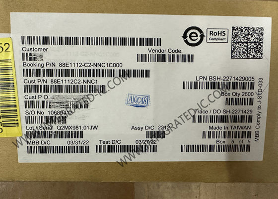 IC Ethernet 88E1112-C2-NNC1C000 یک گیرنده گجابیت Ethernet یکپارچه 10/100/1000