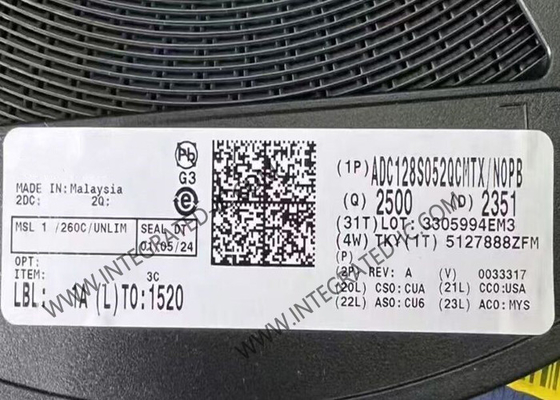ADC128S052QCMTX تراشه مدار یکپارچه 12 بیتی آنالوگ به تبدیل دیجیتال TSSOP-16