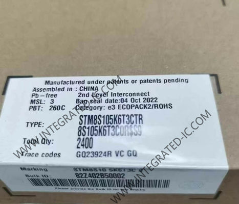 STM8S105K6T3CTR میکروکنترلر MCU 16MHz خط دسترسی اصلی 8-bit MCU