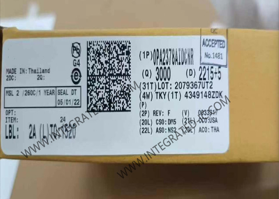 OPA2378AIDCNR چیپ مدار یکپارچه دوگانه کم سر و صدا 900KHz تقویت کننده عملیاتی دقیق