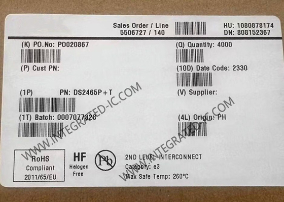 DS2465P چیپ مدار یکپارچه DeepCover Secure Authenticator TSOC-6 1-Wire Controller