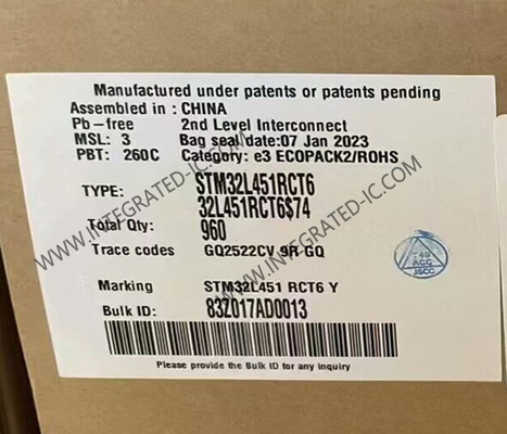 STM32L451RCT6 میکروکنترلر MCU 32Bit Single Core Microcontrollers 80MHz MCU جاسازی شده