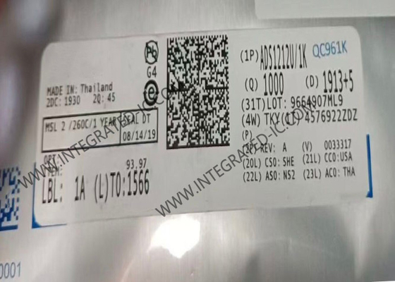 ADS1212U تراشه مدار یکپارچه ۲۲ بیتی دقت دامنه گسترده دینامیک دلتا سیگما آنالوگ به کنورترهای دیجیتال