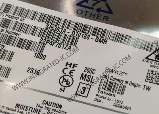 SI5383A-D10188-GMR تراشه مدار یکپارچه 750MHz شبکه همگام ساز ساعت LGA56