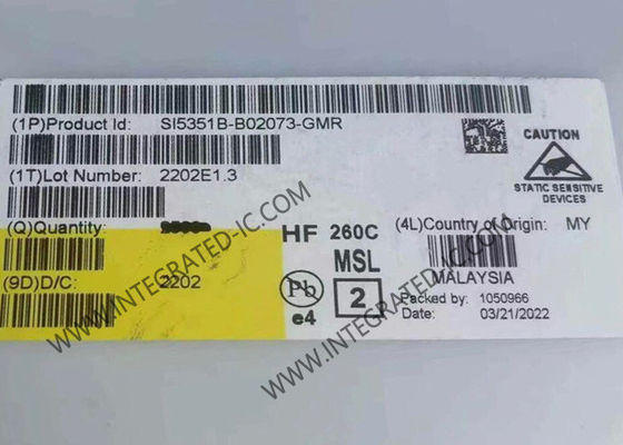 SI5351B-B02073-GMR تراشه مدار یکپارچه 200MHz LVCMOS 8 خروجی ساعت ژنراتور 20-VFQFN