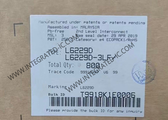 L6229D چیپ مدار یکپارچه DMOS راننده 3 فاز بدون برس موتور DC راننده SOIC24