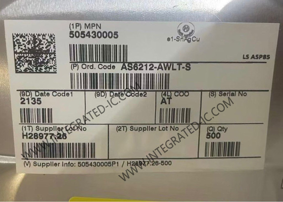 AS6212-AWLT-S Sensor IC Sensors درجه حرارت دیجیتال با دقت بالا WLCSP6