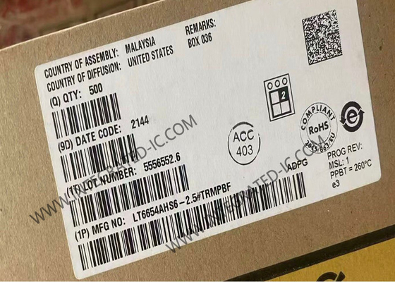 تراشه مدار مجتمع LT6654AHS6-2.5 مرجع کم نویز، درایو خروجی بالا، منبع تغذیه گسترده و دقیق