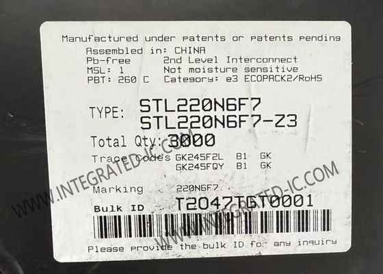 STL220N6F7 ترازستورهای مدار یکپارچه 60V 120A STripFET F7 Power MOSFET