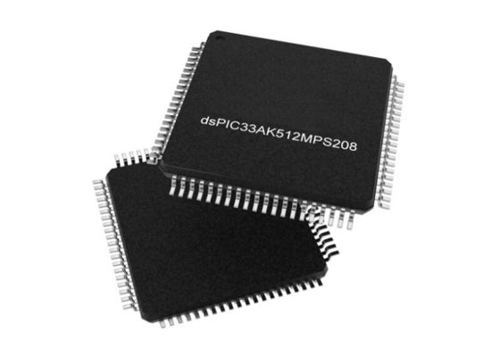 میکروکنترلر DSPIC33AK512MPS208-I/PT MCU با کارایی بالا 32 بیتی تک هسته DSC TQFP80