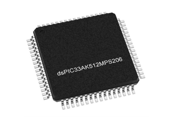 میکروکنترلر DSPIC33AK512MPS206-I/PT MCU 200MHz 32Bit Single Core DSC TQFP64
