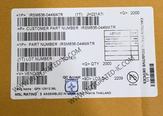 IRSM836-044MA ماژول های IGBT خودرو 250 ولت CIPOS Nano سه فاز ماژول قدرت هوشمند