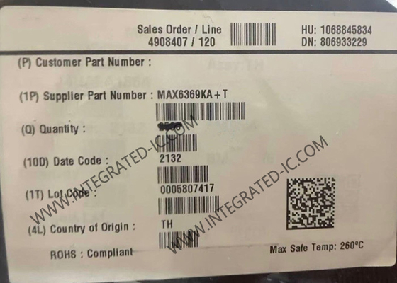 تراشه مدار مجتمع MAX6369KA مدارهای نظارتی تایمرهای نگهبان پین-انتخابی