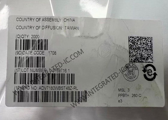 تراشه مدار مجتمع ADV7180WBST48Z رمزگشای ویدئویی SDTV 10 بیتی LQFP48 تراشه های IC