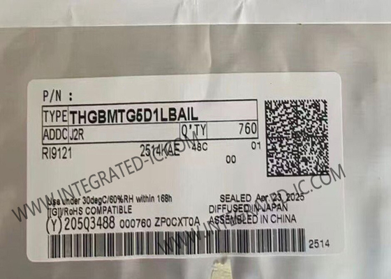 تراشه مدار مجتمع THGBMTG5D1LBAIL 400MB/s حافظه IC 153-بسته WFBGA