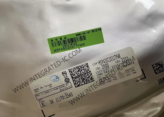 ریزکنترل‌گر MSP430I2031TPWR MCU 16Bit MCU 16.384 مگاهرتز ریزکنترل‌گرهای سیگنال ترکیبی