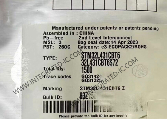 ریزکنترل‌گر STM32L431CBT6 MCU با توان مصرفی فوق‌العاده کم، ARM Cortex-M4 32 بیتی 80 مگاهرتز