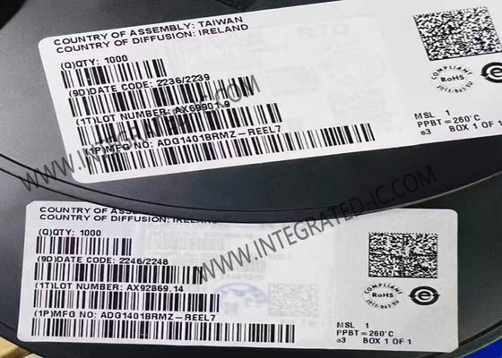 ADG1401BRMZ تراشه مدار یکپارچه 1Ω روی مقاومت سوئیچ های iCMOS SPST