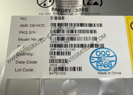 AP6212 BT IC Highly Integrated Single Band Wi-Fi 11b/g/n و BT 5.4 ماژول QFN-44