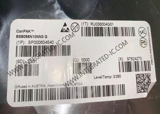 BSB056N10NN3G ترازستورهای MOSFET شبکه یکپارچه 100V 9A