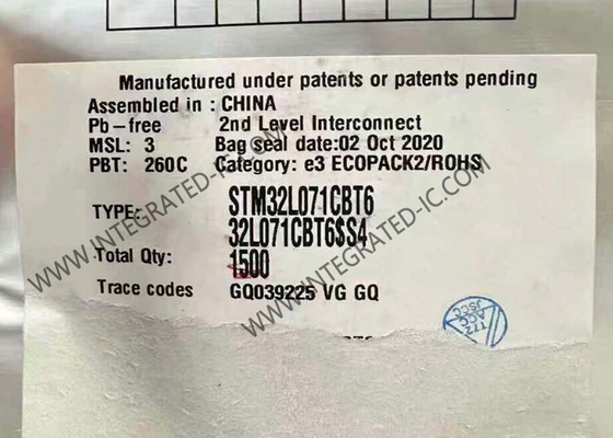 میکروکنترلر STM32L071CBT6 MCU کم مصرف 32 بیتی تک هسته ای تعبیه شده
