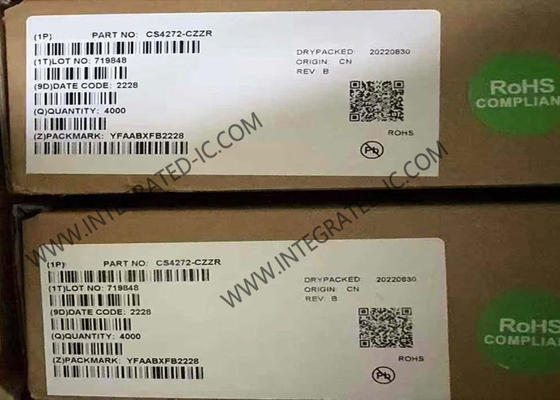 تراشه مدار مجتمع CS4272-CZZR 24 بیتی 192 کیلوهرتز استریو صوتی CODEC یکپارچه