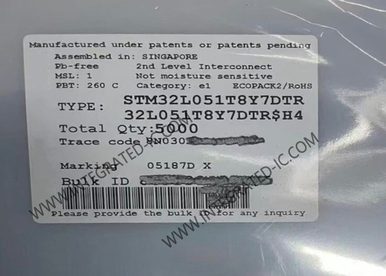 STM32L051T8Y7DTR میکروکنترلر MCU 32 بیتی 32MHz ARM Cortex-M0+ STM32L0 میکروکنترلر